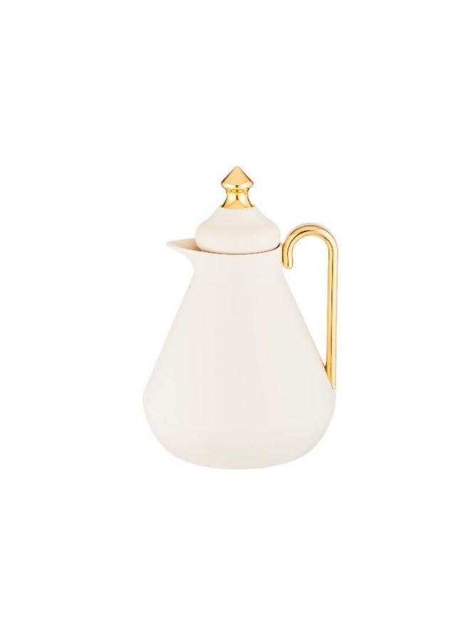 هوست 🍃🤍 ترمس شاي HOST باللون العاجي ولمسات ذهبية | سعة 1 لتر 🤍🍃 - Image 3